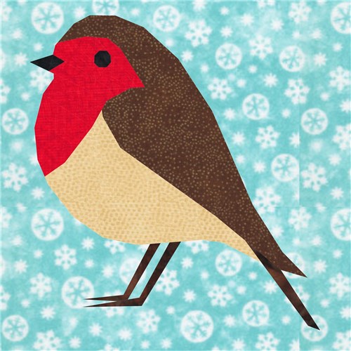 Robin Redbreast  Quilt Block  FPP Pattern