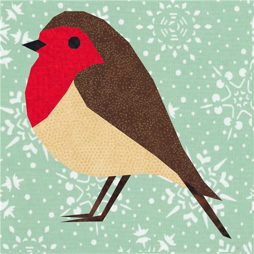 Robin Redbreast  Quilt Block  FPP Pattern