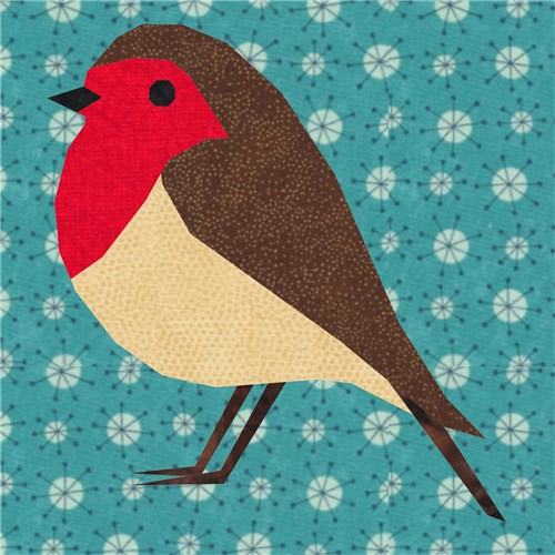 Robin Redbreast  Quilt Block  FPP Pattern