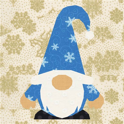 Gnome for the Holidays  Quilt Block  FPP Pattern
