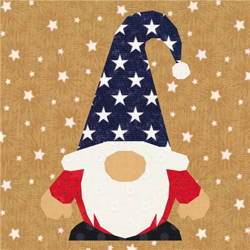 Gnome for the Holidays  Quilt Block  FPP Pattern