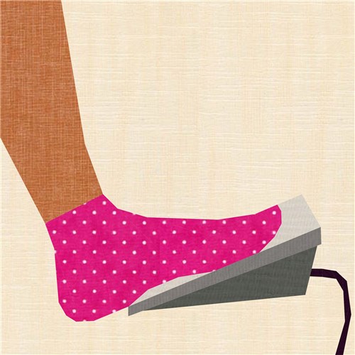 Sewing in Socks Sewing Machine Foot Pedal  Quilt Block  FPP Pattern