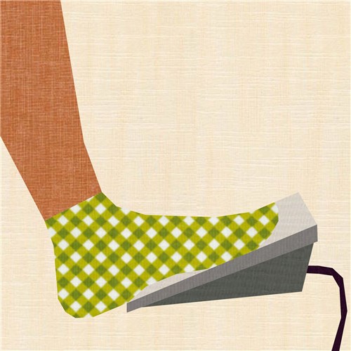 Sewing in Socks Sewing Machine Foot Pedal  Quilt Block  FPP Pattern
