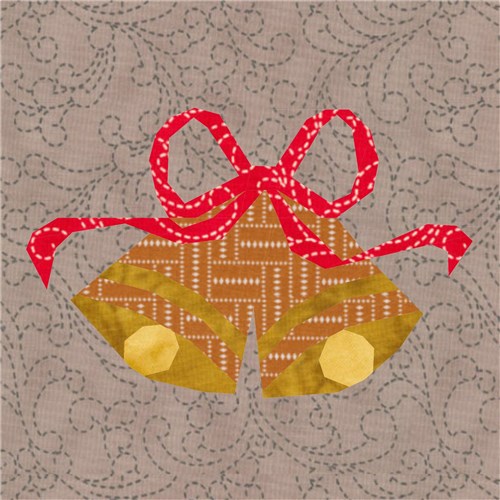 Carol of the Bells Christmas Bells  Quilt Block  FPP Pattern