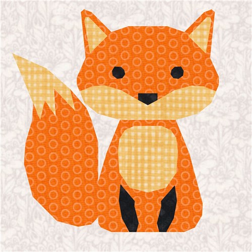 Foxy Fox  Quilt Block  FPP Pattern
