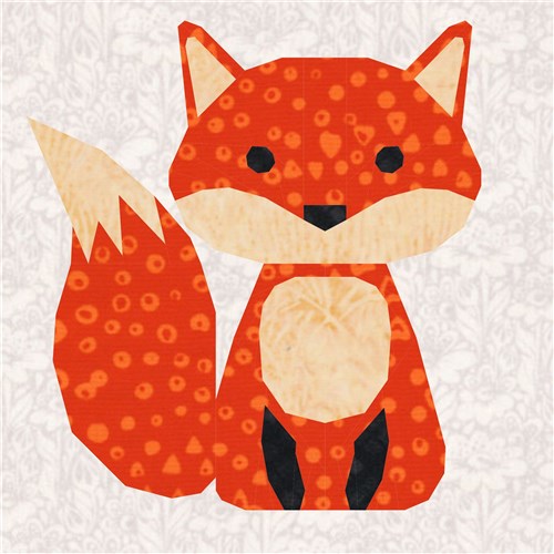 Foxy Fox  Quilt Block  FPP Pattern