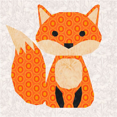 Foxy Fox  Quilt Block  FPP Pattern