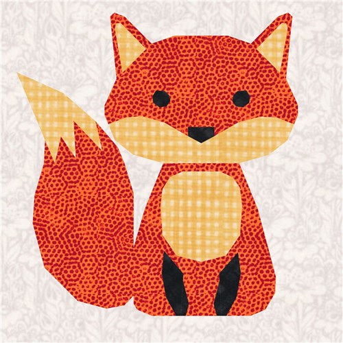 Foxy Fox  Quilt Block  FPP Pattern