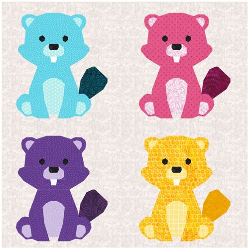 Eager Beaver  Quilt Block  FPP Pattern