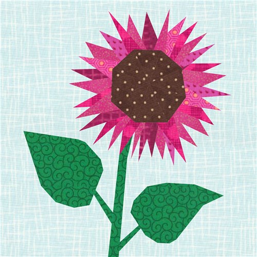 Sunflower  Quilt Block  FPP Pattern