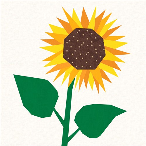 Sunflower  Quilt Block  FPP Pattern