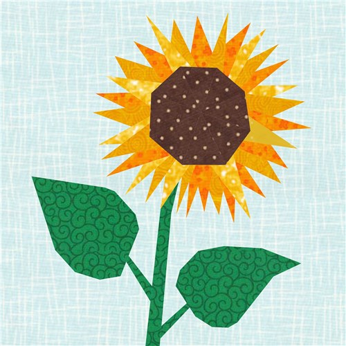 Sunflower  Quilt Block  FPP Pattern