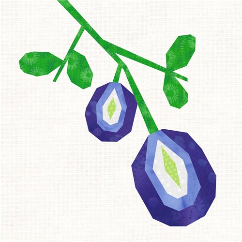 Butterfly Pea Flower Quilt Block  FPP Pattern