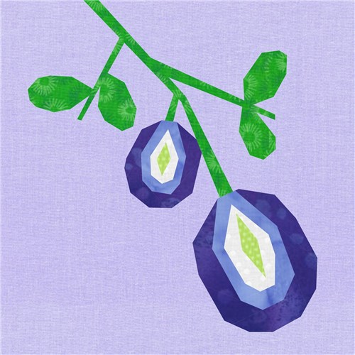 Butterfly Pea Flower Quilt Block  FPP Pattern