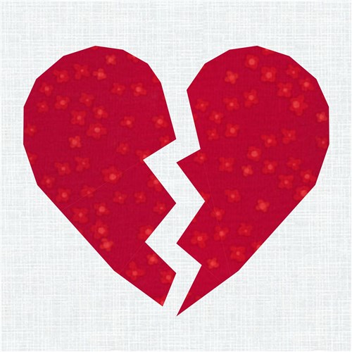 Achy Breaky Heart  Quilt Block  FPP Pattern