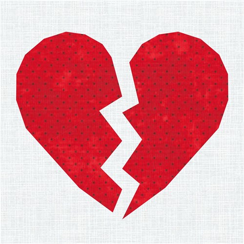 Achy Breaky Heart  Quilt Block  FPP Pattern