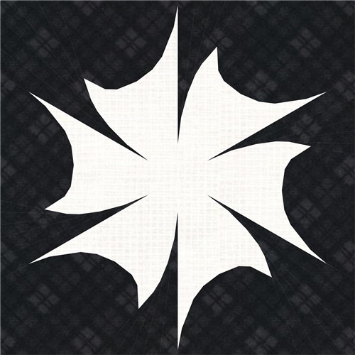Iris Fold Flower  Quilt Block  FPP Pattern