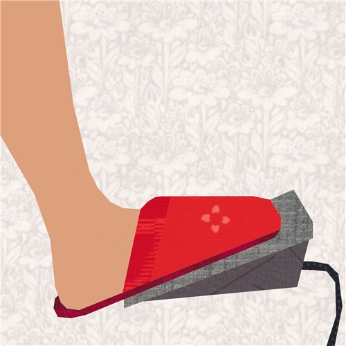 Sewing in Slippers Sewing Machine Foot Pedal  Quilt Block  FPP Pattern
