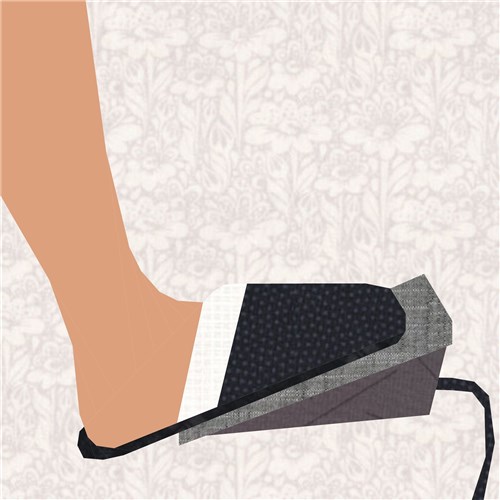 Sewing in Slippers Sewing Machine Foot Pedal  Quilt Block  FPP Pattern