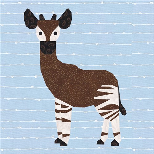 Okapi Quilt Block  FPP Pattern