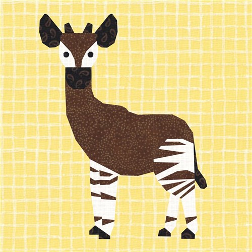 Okapi Quilt Block  FPP Pattern