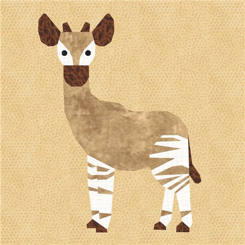 Okapi Quilt Block  FPP Pattern