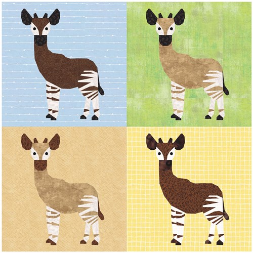 Okapi Quilt Block  FPP Pattern