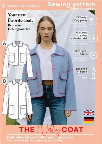 Oversized Jacket Embroidered PDF Sewing Pattern