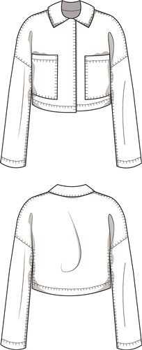 Oversized Jacket Embroidered PDF Sewing Pattern