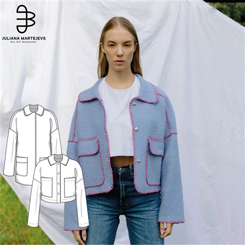 Oversized Jacket Embroidered PDF Sewing Pattern