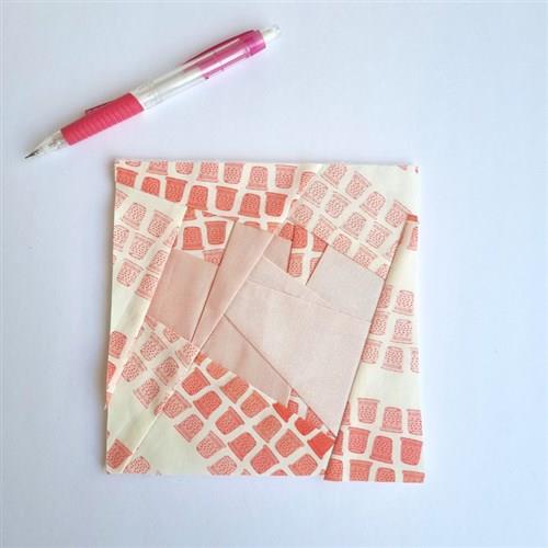 Double hearts Foundation Paper Piecing Quilt block