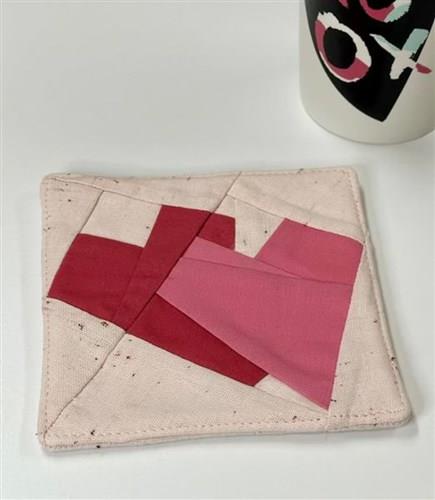 Double hearts Foundation Paper Piecing Quilt block