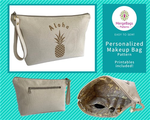 Large Makeup Bag PDF Sewing Pattern