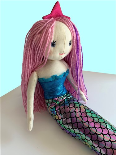 Mermaid Doll with Weighted Bottom Sewing Pattern