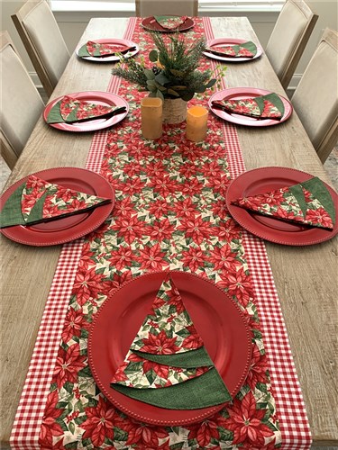 Table Runner & Christmas Tree Napkin PDF Pattern and Tutorial
