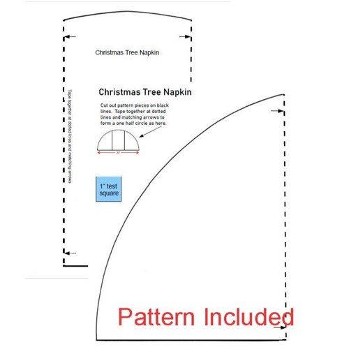 Table Runner & Christmas Tree Napkin PDF Pattern and Tutorial