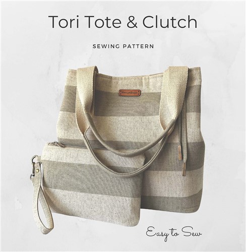 Tori Tote Bag and Clutch PDF Sewing Pattern