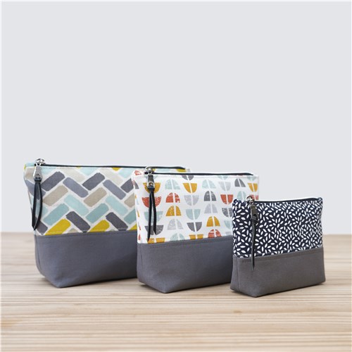 Cecily Zipper Pouch, Sewing Pattern PDF & Video Tutorial, Beginner Cosmetic & Makeup Bag, 3 Sizes