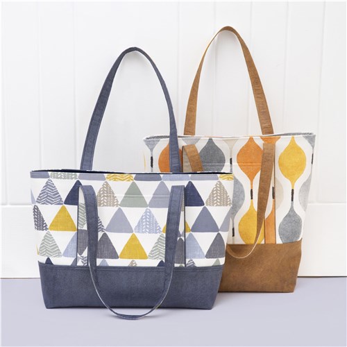 Freya Strappy Tote Bag, PDF Sewing Pattern & Video Tutorial, Beginner Friendly, 2 Sizes