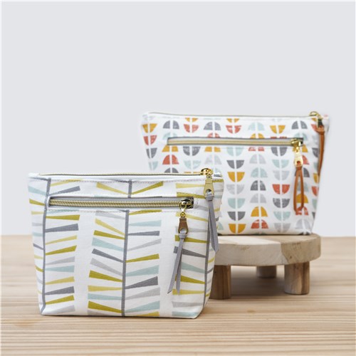 Imogen Zipper Pouch, PDF Sewing Pattern & Video Tutorial, Beginner Cosmetic & Toiletry Bag, 2 Sizes