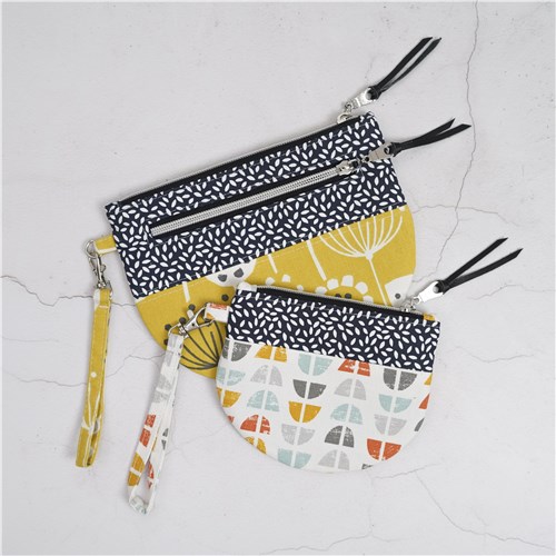 Lexi Wristlet Pouch, PDF Sewing Pattern & Video Tutorial, Beginner Zipper Pouch, 2 Sizes
