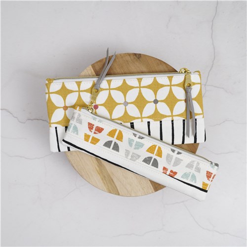 Athena Pencil Case, Sewing Pattern PDF & Video Tutorial, Beginner Zipper Pouch, 2 Sizes