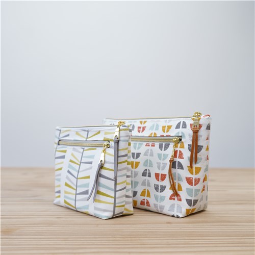 Imogen Zipper Pouch, PDF Sewing Pattern & Video Tutorial, Beginner Cosmetic & Toiletry Bag, 2 Sizes