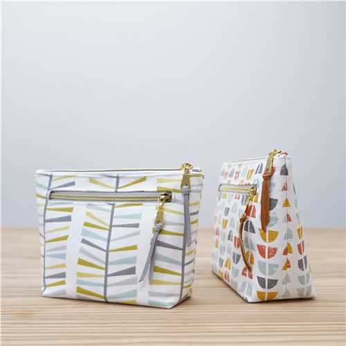 Imogen Zipper Pouch, PDF Sewing Pattern & Video Tutorial, Beginner Cosmetic & Toiletry Bag, 2 Sizes