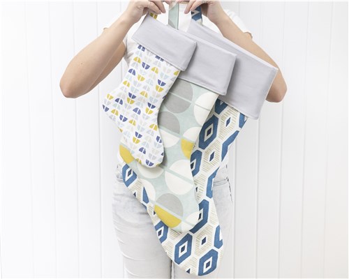 Joelle Christmas Stocking, PDF Sewing Pattern & Video Tutorial, 3 Sizes