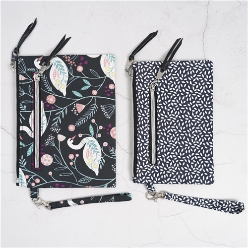 Lena Wristlet Pouch, PDF Sewing Pattern & Video Tutorial, Beginner Zipper Pouch, 2 Sizes