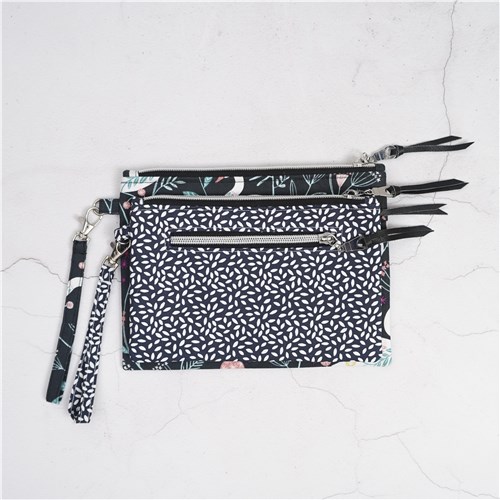Lena Wristlet Pouch, PDF Sewing Pattern & Video Tutorial, Beginner Zipper Pouch, 2 Sizes