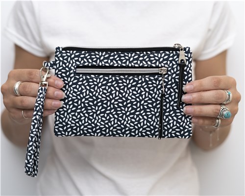 Lena Wristlet Pouch, PDF Sewing Pattern & Video Tutorial, Beginner Zipper Pouch, 2 Sizes