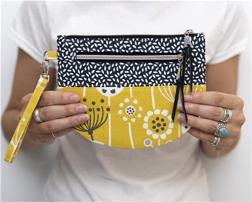 Lexi Wristlet Pouch, PDF Sewing Pattern & Video Tutorial, Beginner Zipper Pouch, 2 Sizes