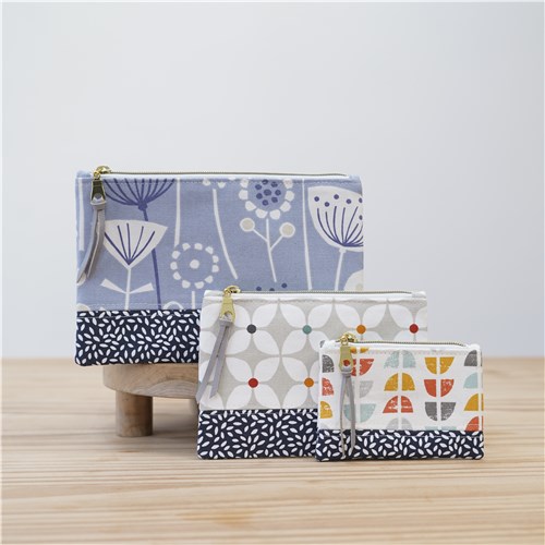 Luna Zipper Pouch, Sewing Pattern PDF & Video Tutorial, Beginner Friendly, 3 Sizes